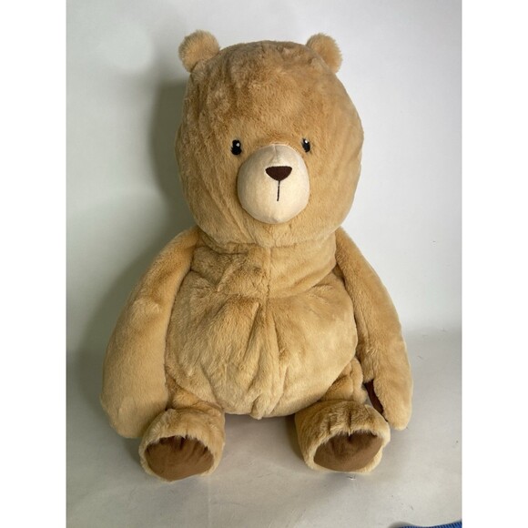 Giggle Scape 20in Large Tan Brown Teddy Bear Plush Stuffed Animal Toy - Picture 1 of 10
